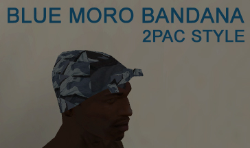 Blue moro bandana (2pac style)